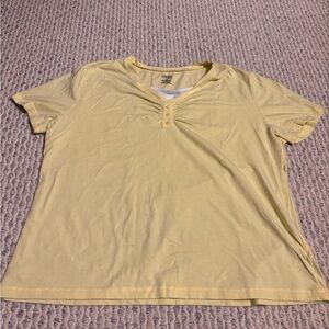 Yellow Short Sleeve Layered Top